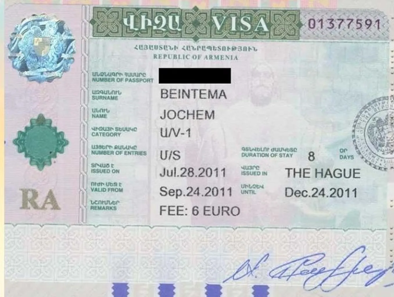 Guide des visas pour l'Arménie 2026