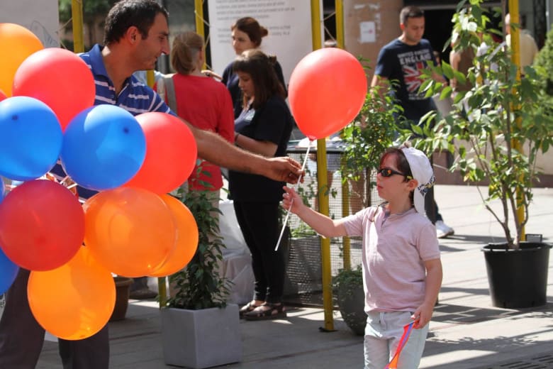 Tricolor baloons on Armenian Independence Day Tricolor baloons on Armenian Independence Day