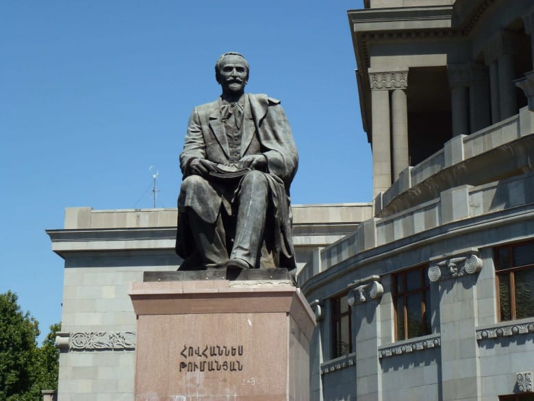 Hovhannes Tumanyan's statue in Yerevan